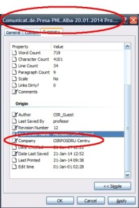 comunicat de presa pentru PNL Alba scris la OIR
